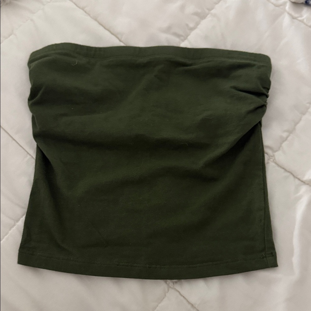Stylish Olive Green Crop Top
